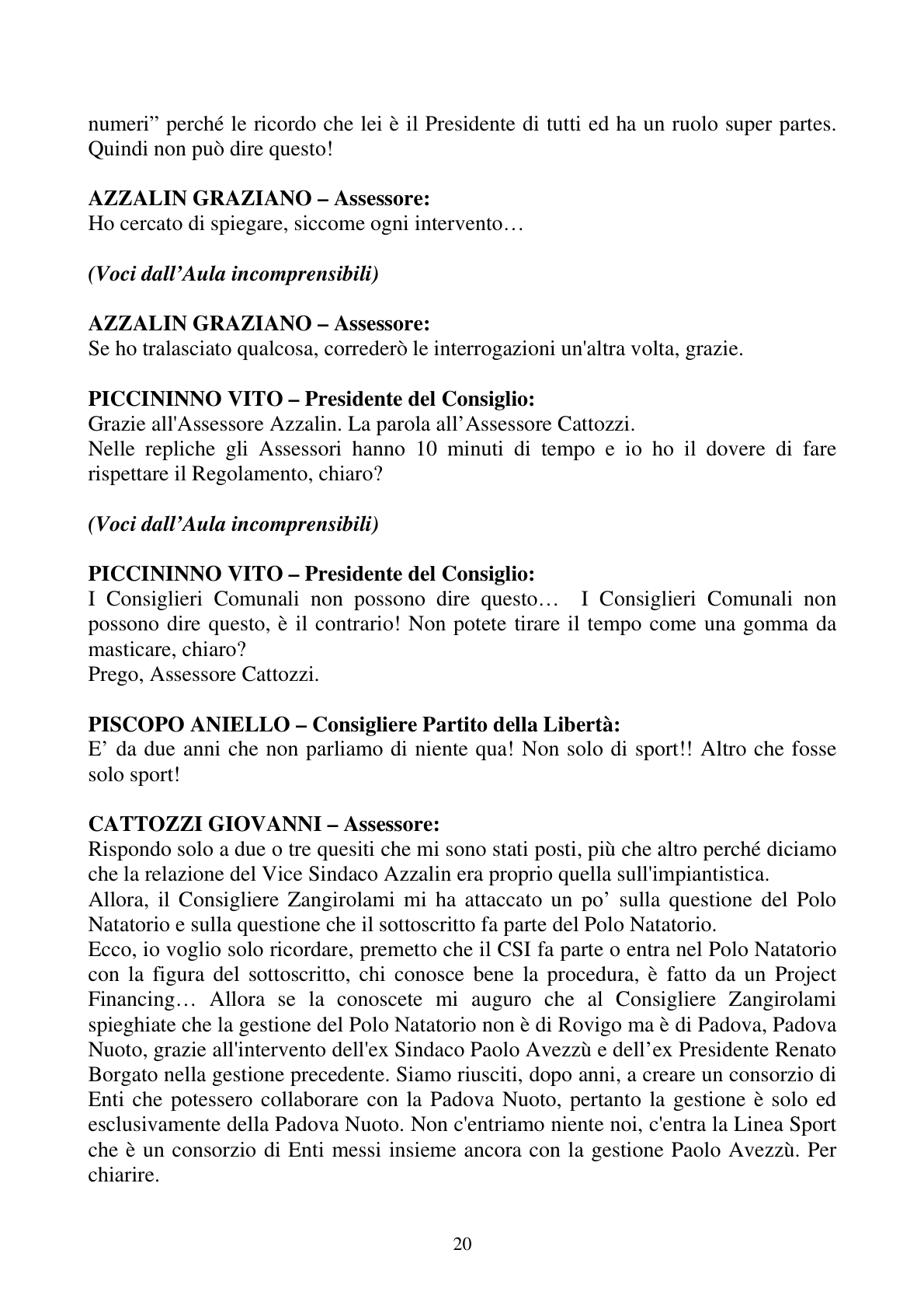Pagina 20 del verbale
