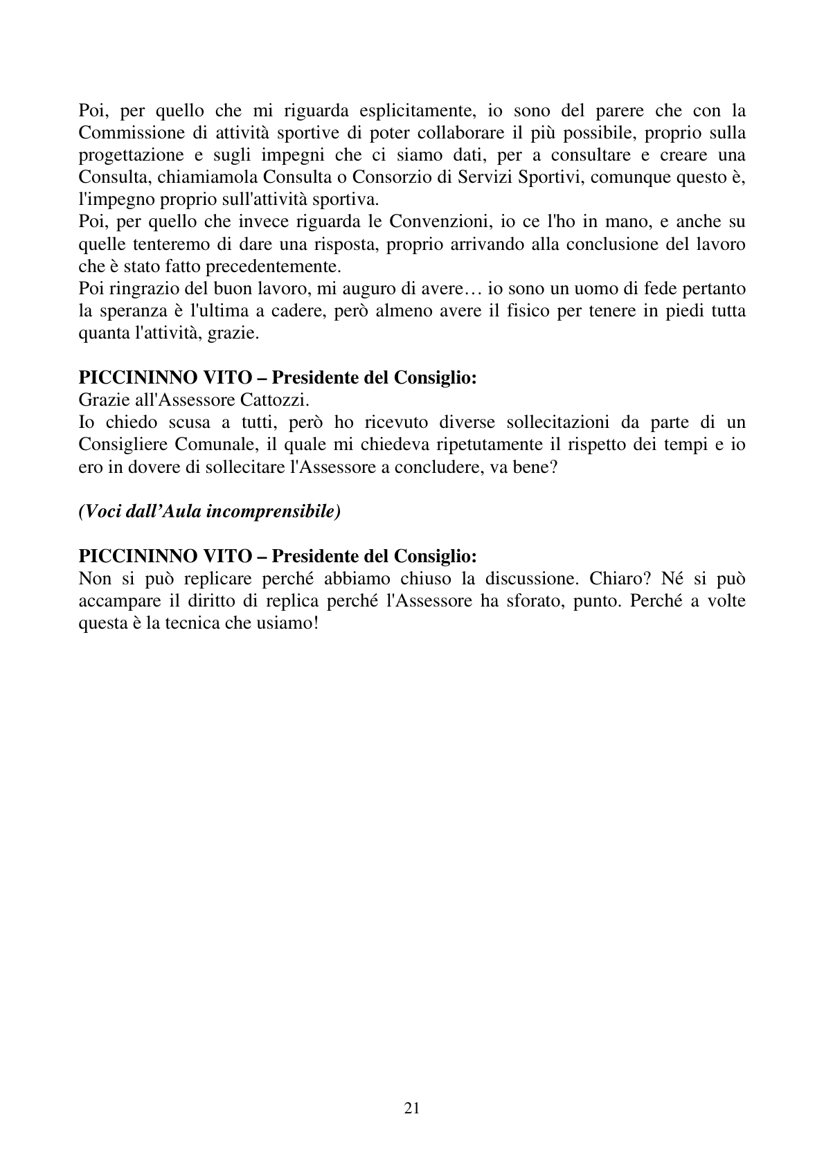 Pagina 21 del verbale