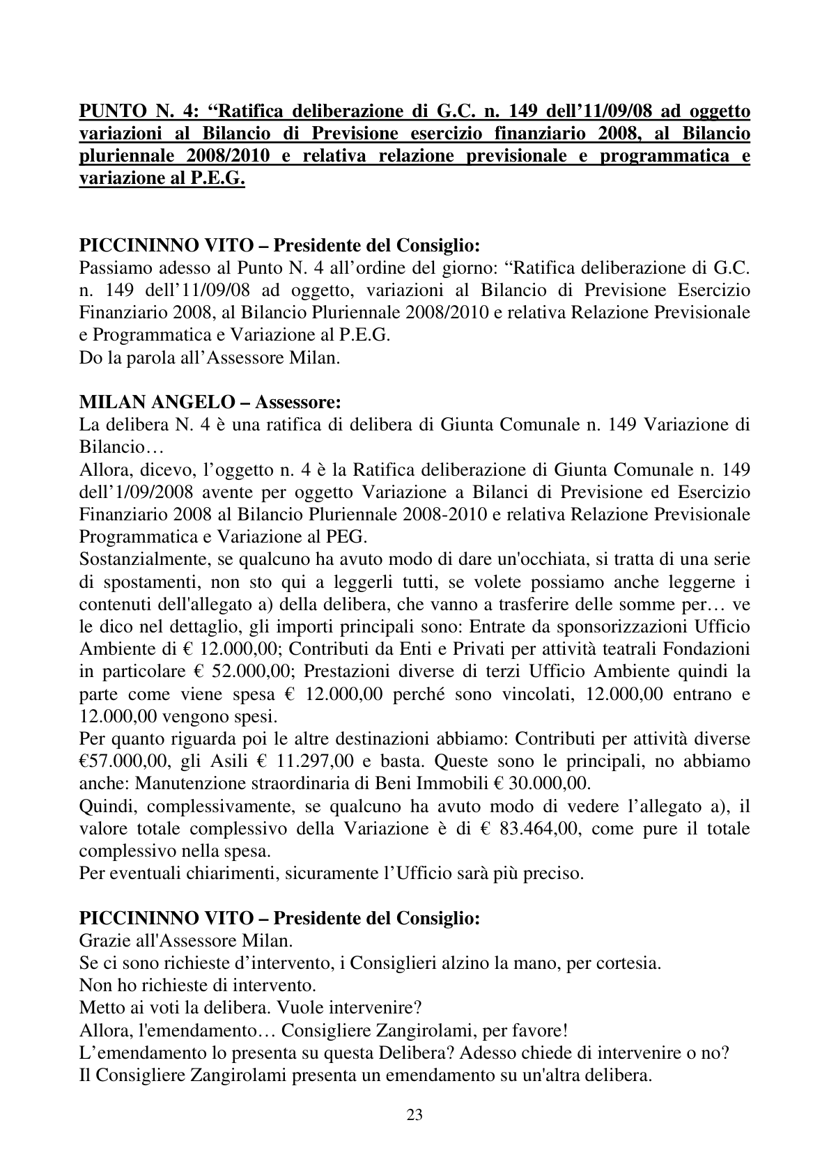 Pagina 23 del verbale