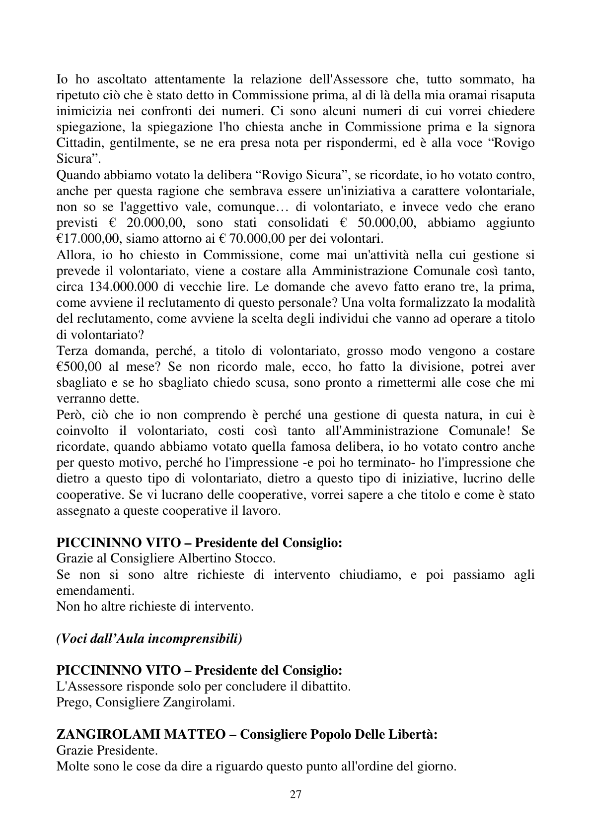 Pagina 27 del verbale
