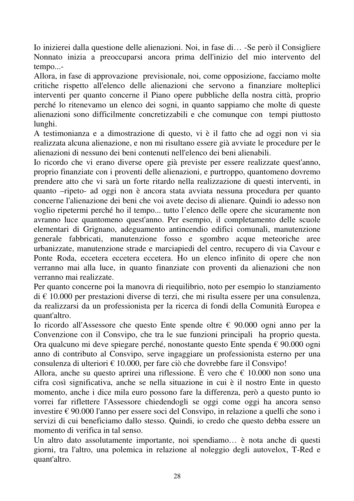 Pagina 28 del verbale