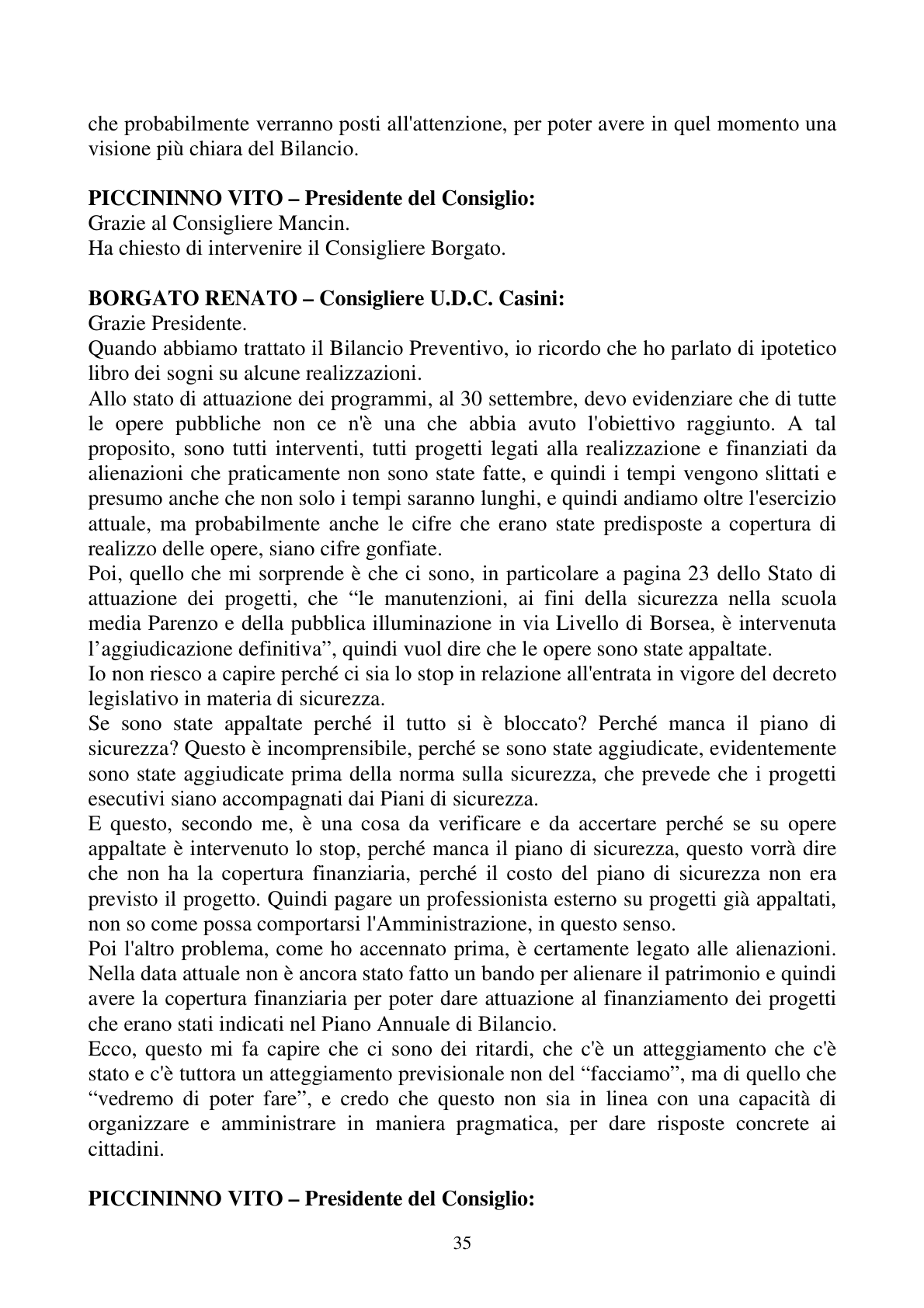 Pagina 35 del verbale
