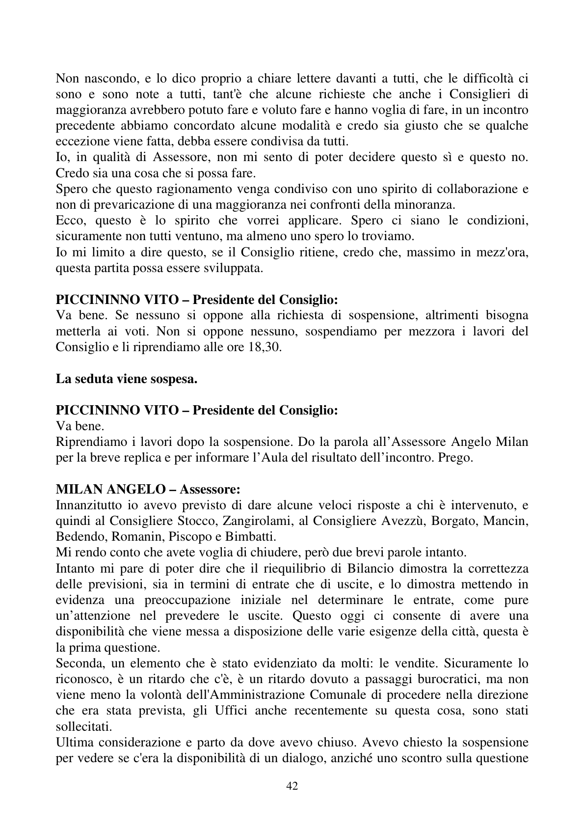 Pagina 42 del verbale