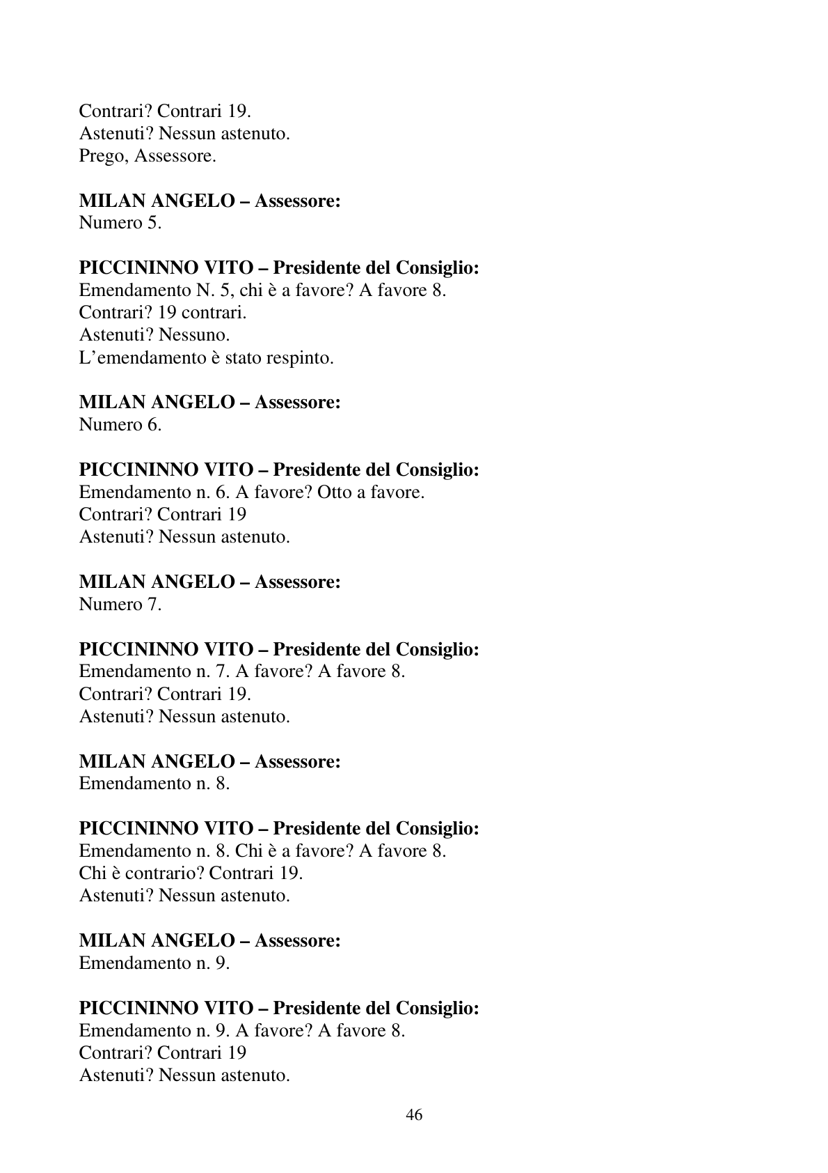 Pagina 46 del verbale