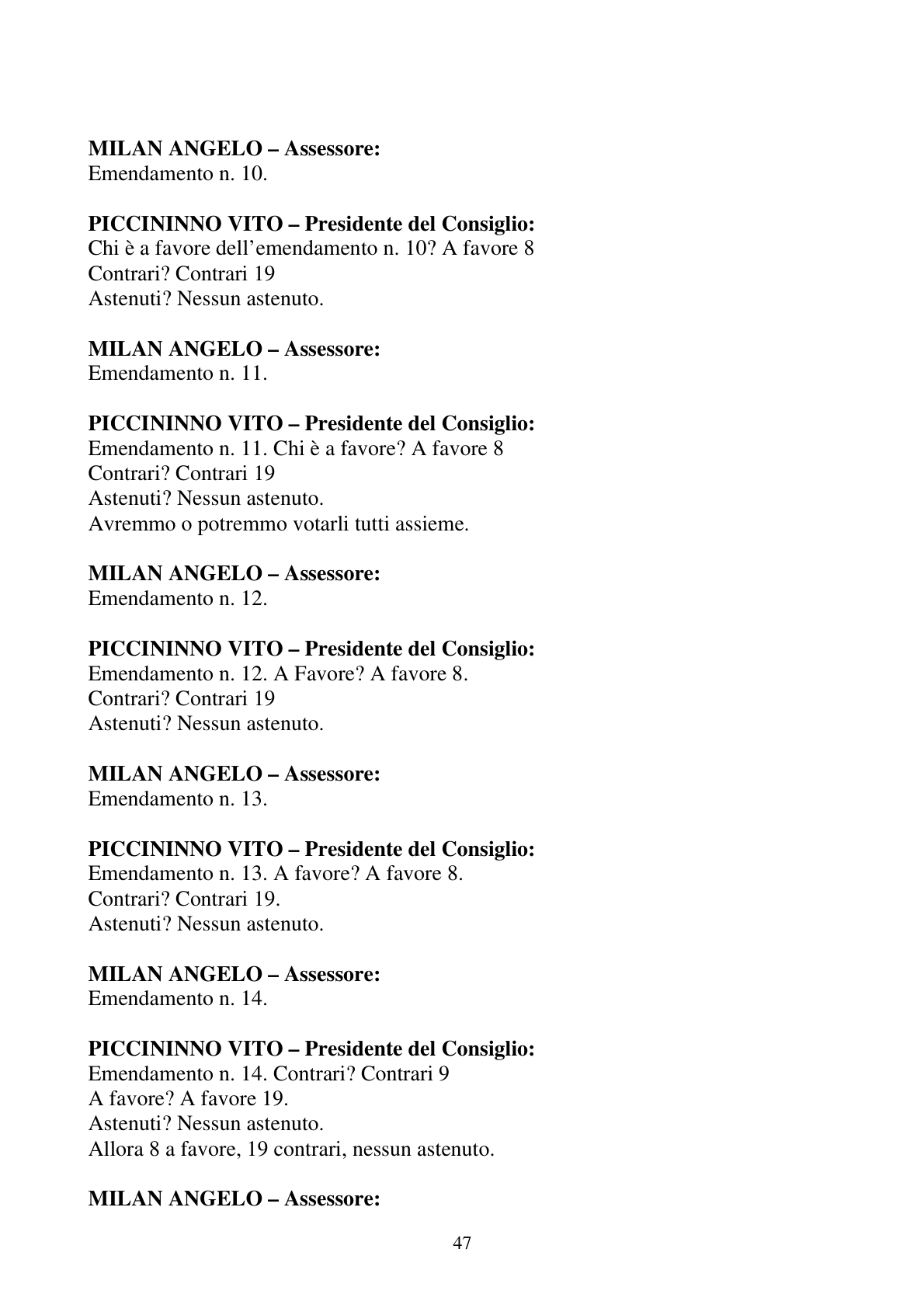 Pagina 47 del verbale