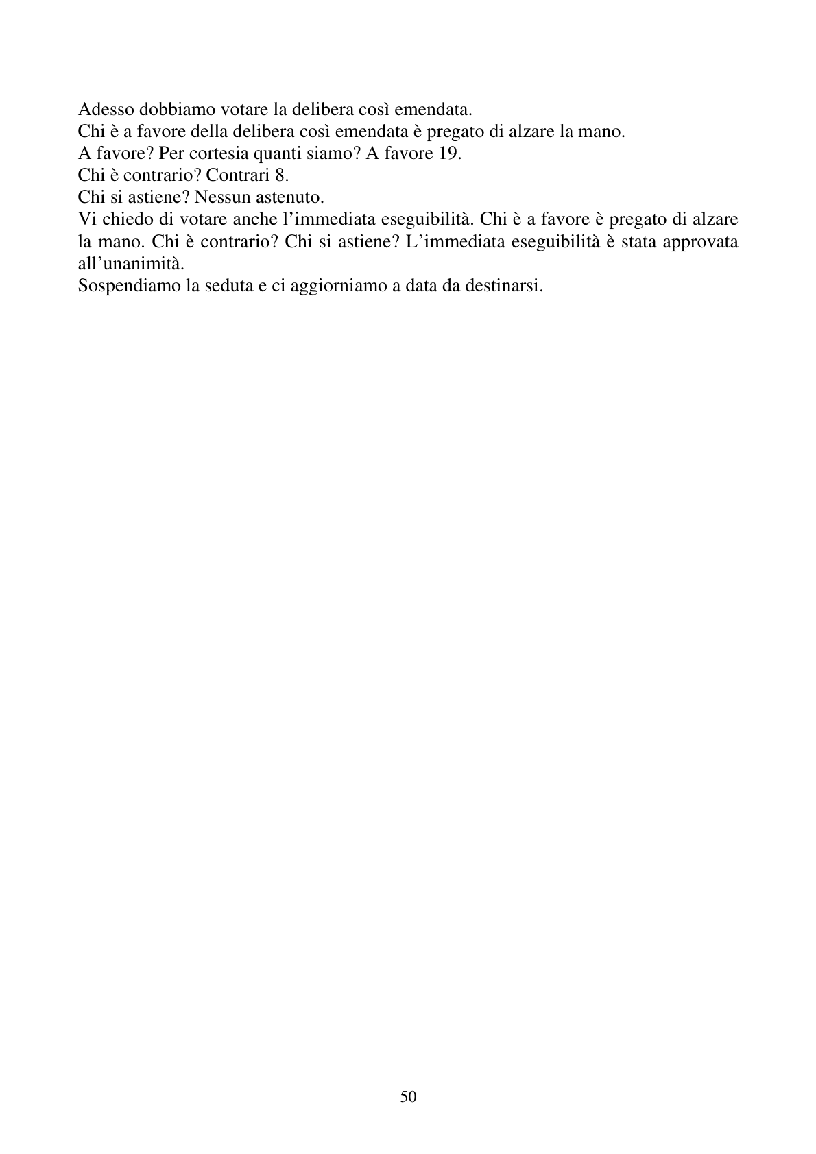 Pagina 50 del verbale
