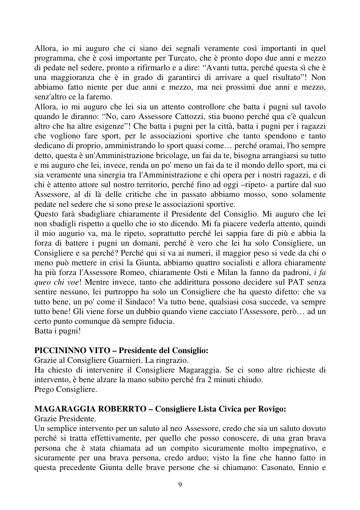 Pagina 9 del verbale