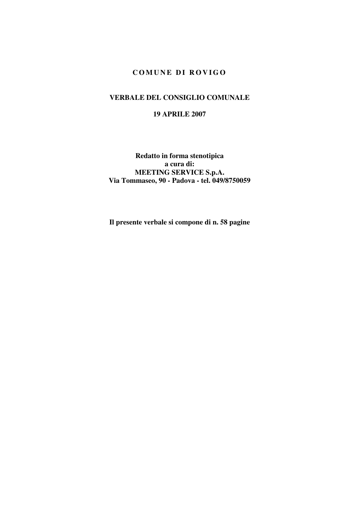 Pagina 1 del verbale