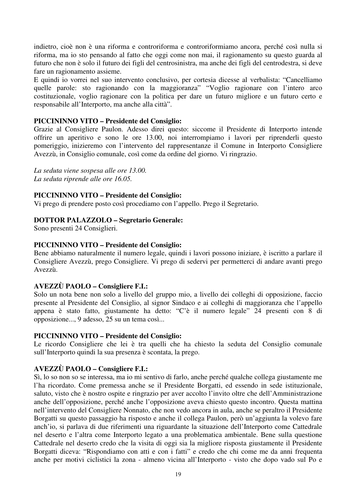 Pagina 20 del verbale