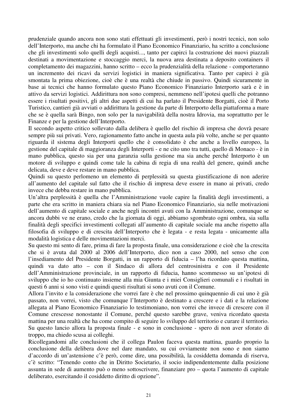 Pagina 22 del verbale