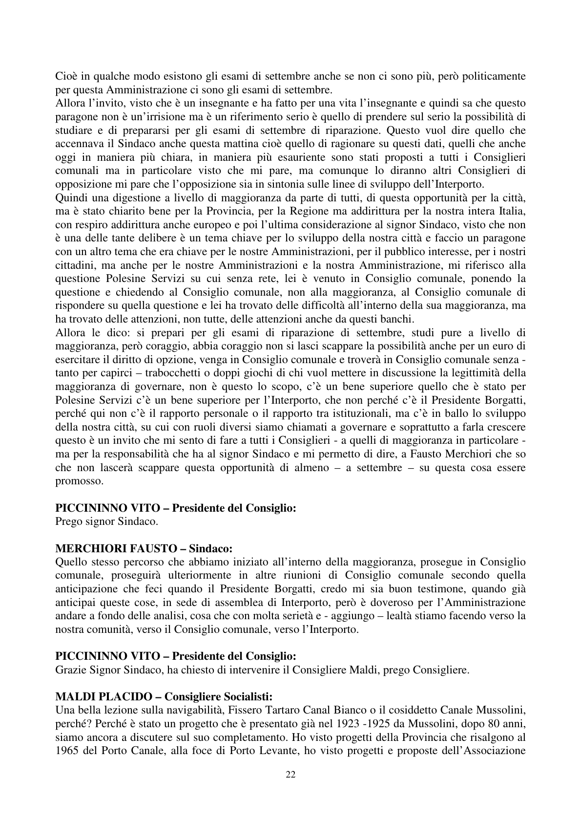 Pagina 23 del verbale