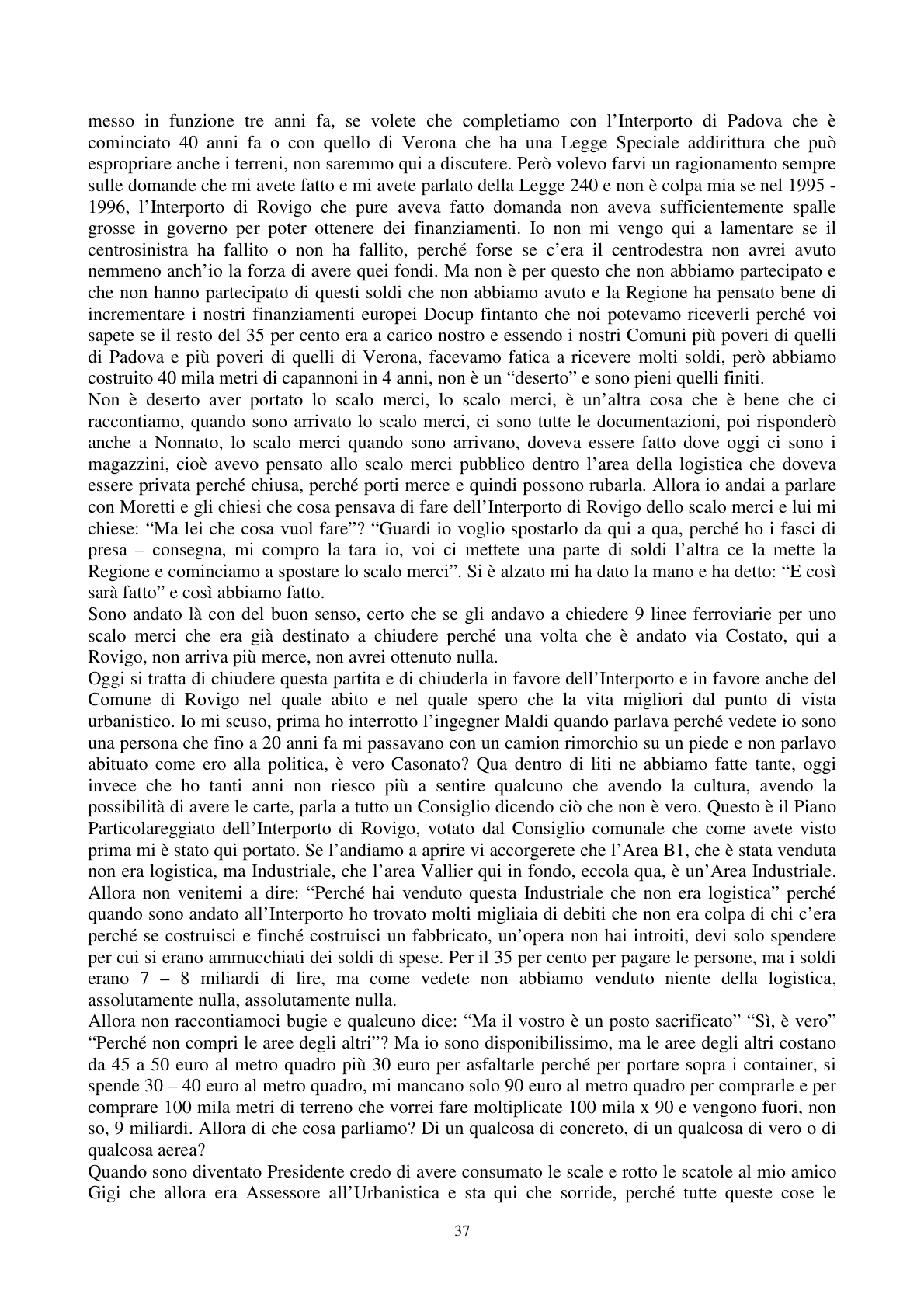 Pagina 38 del verbale