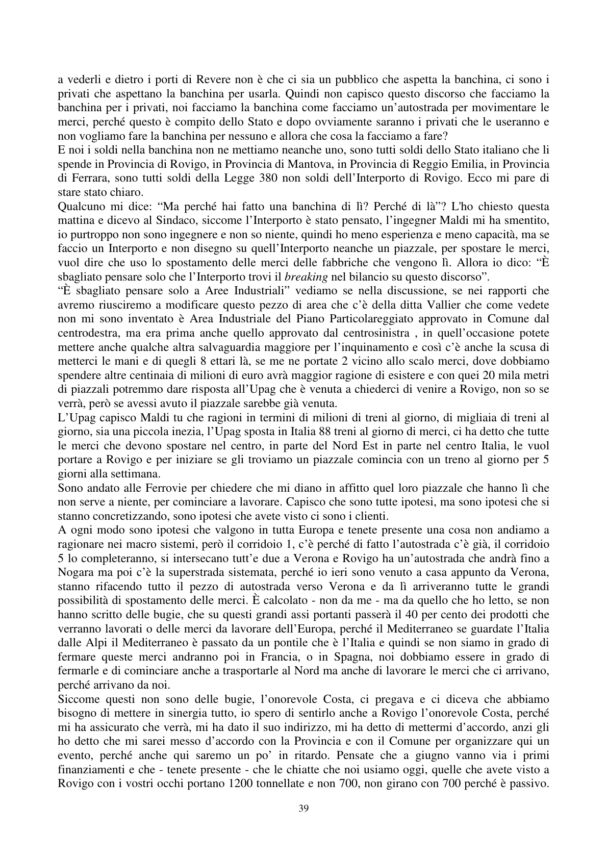 Pagina 40 del verbale