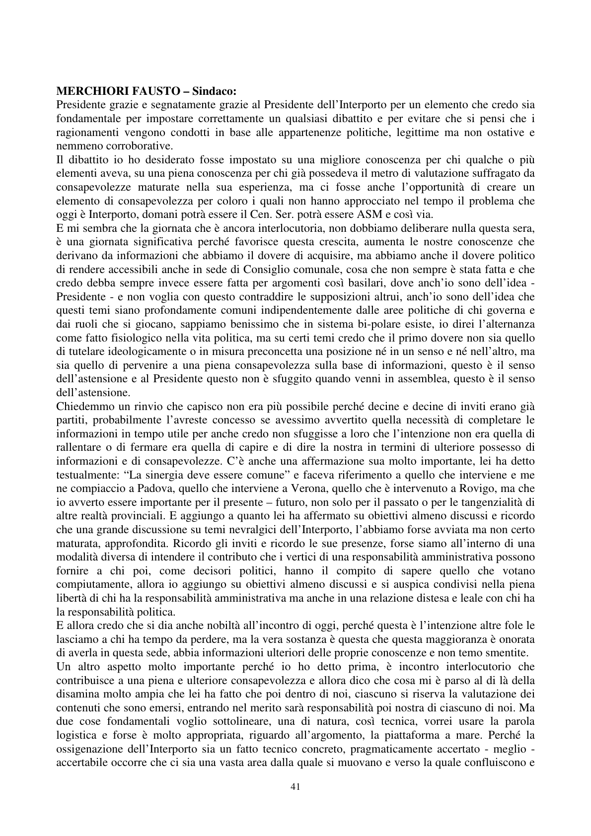 Pagina 42 del verbale