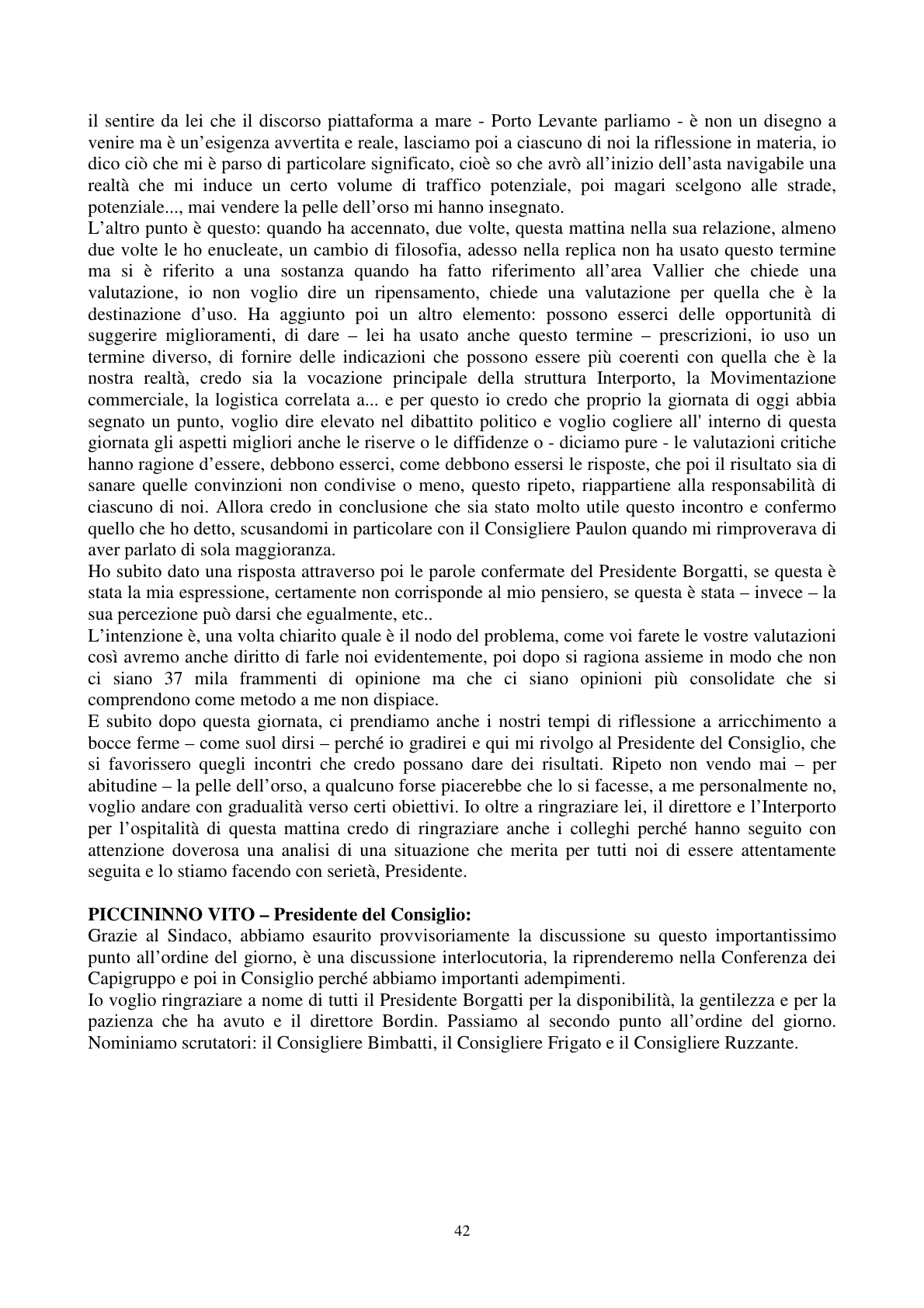 Pagina 43 del verbale