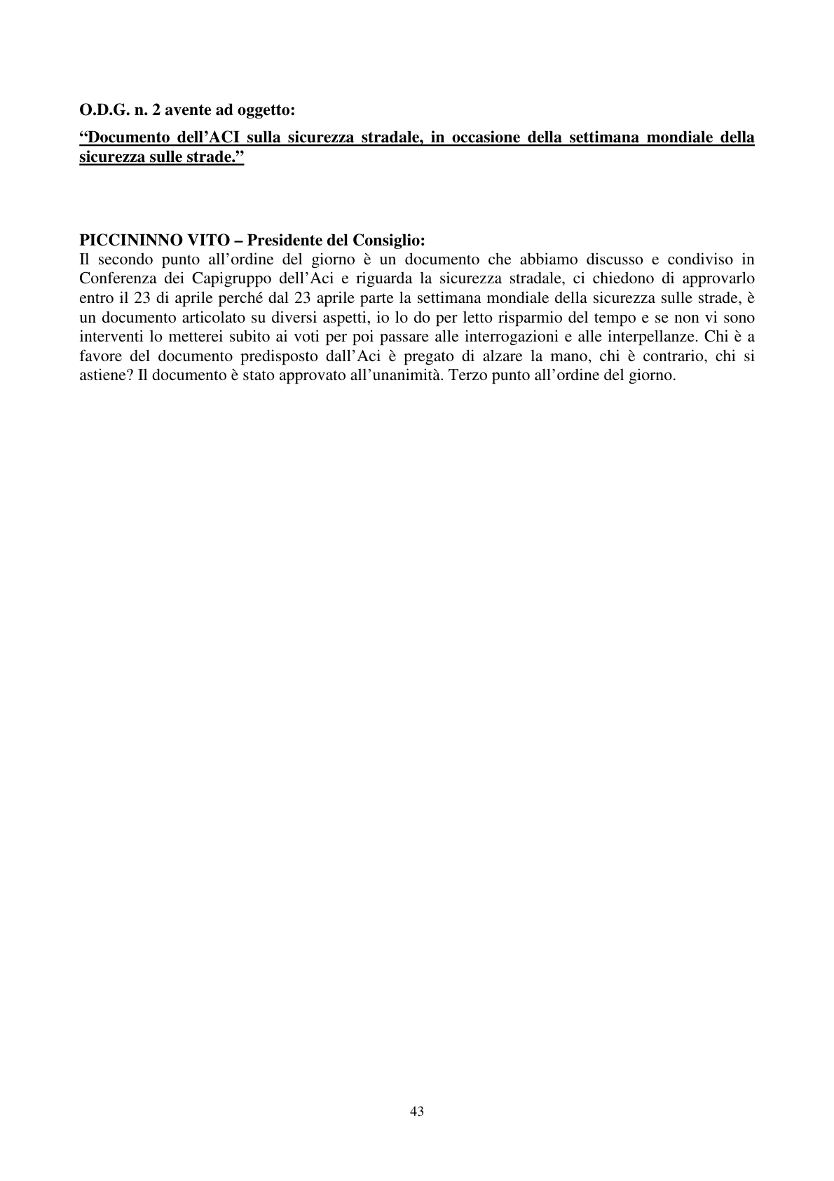 Pagina 44 del verbale