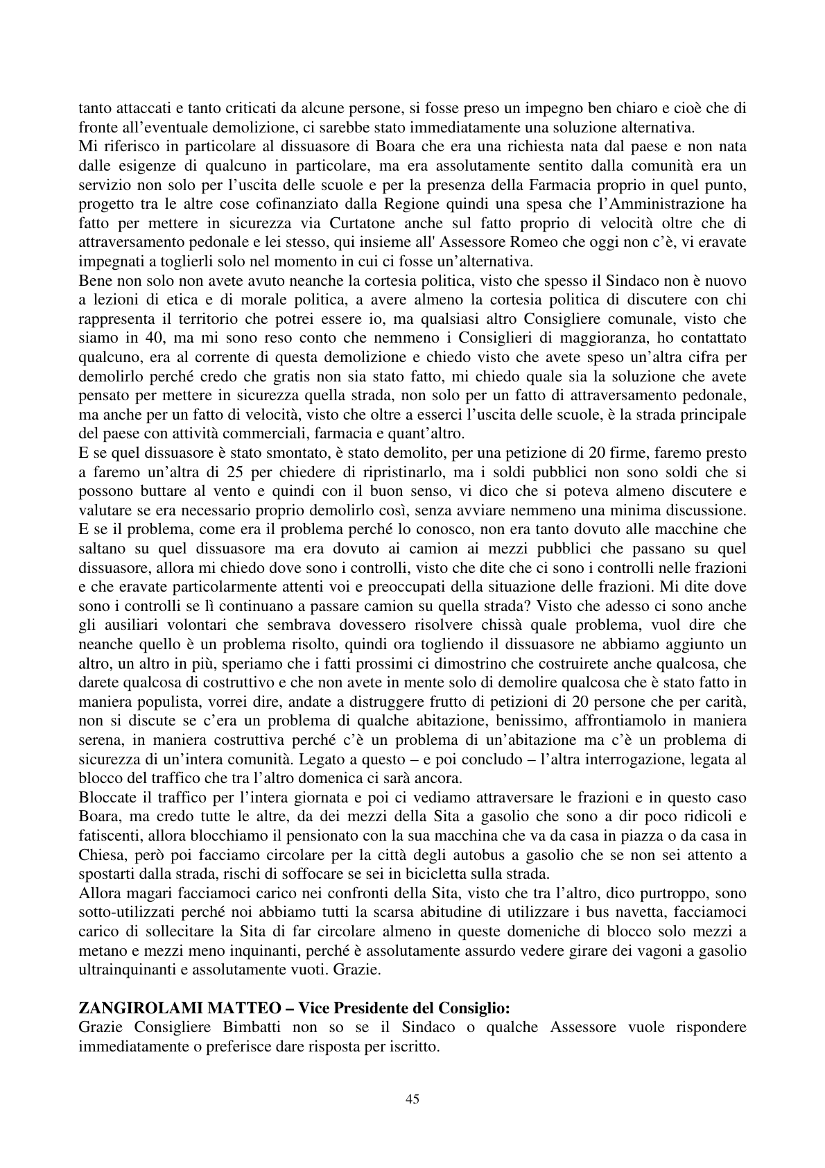 Pagina 46 del verbale