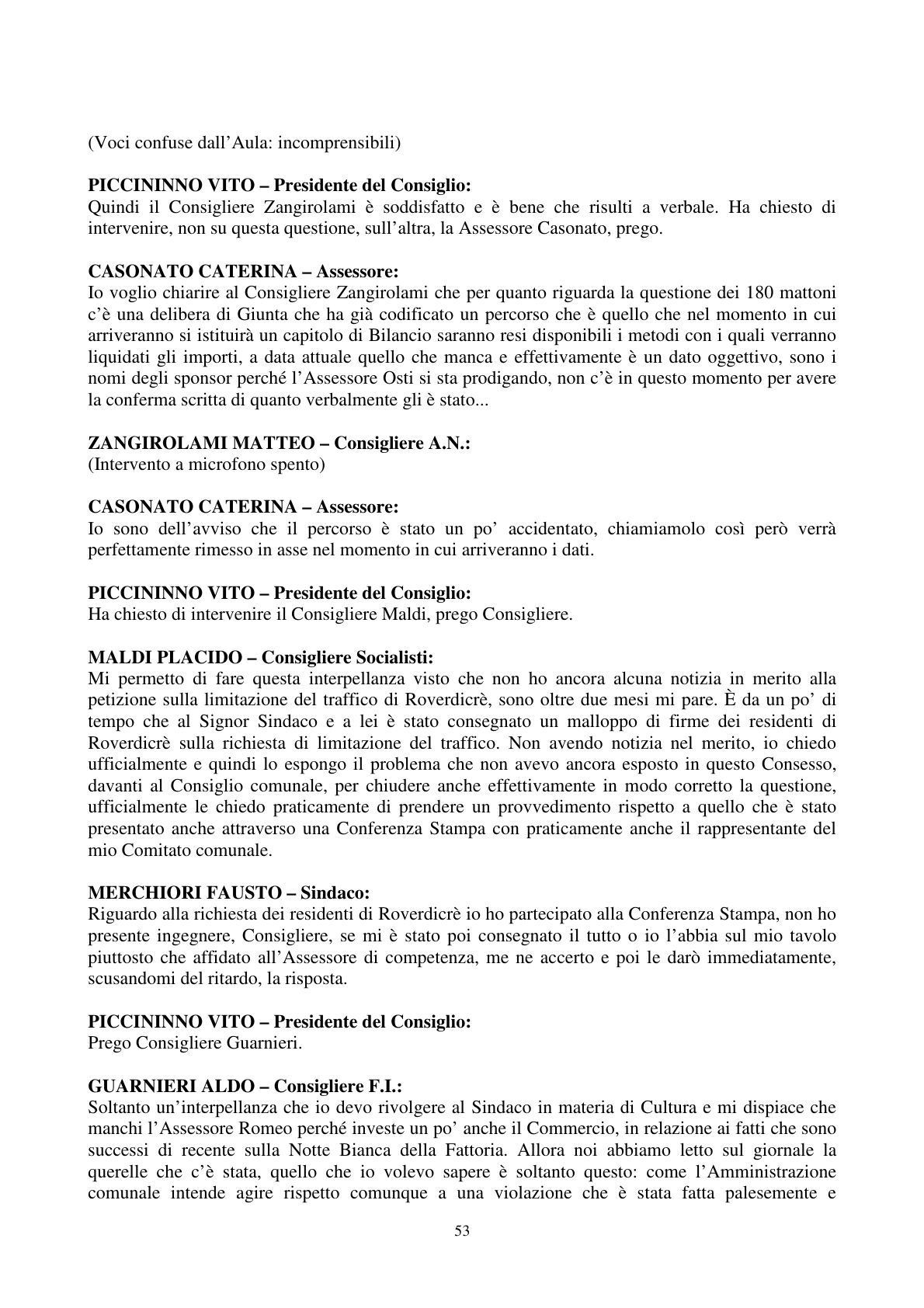 Pagina 54 del verbale