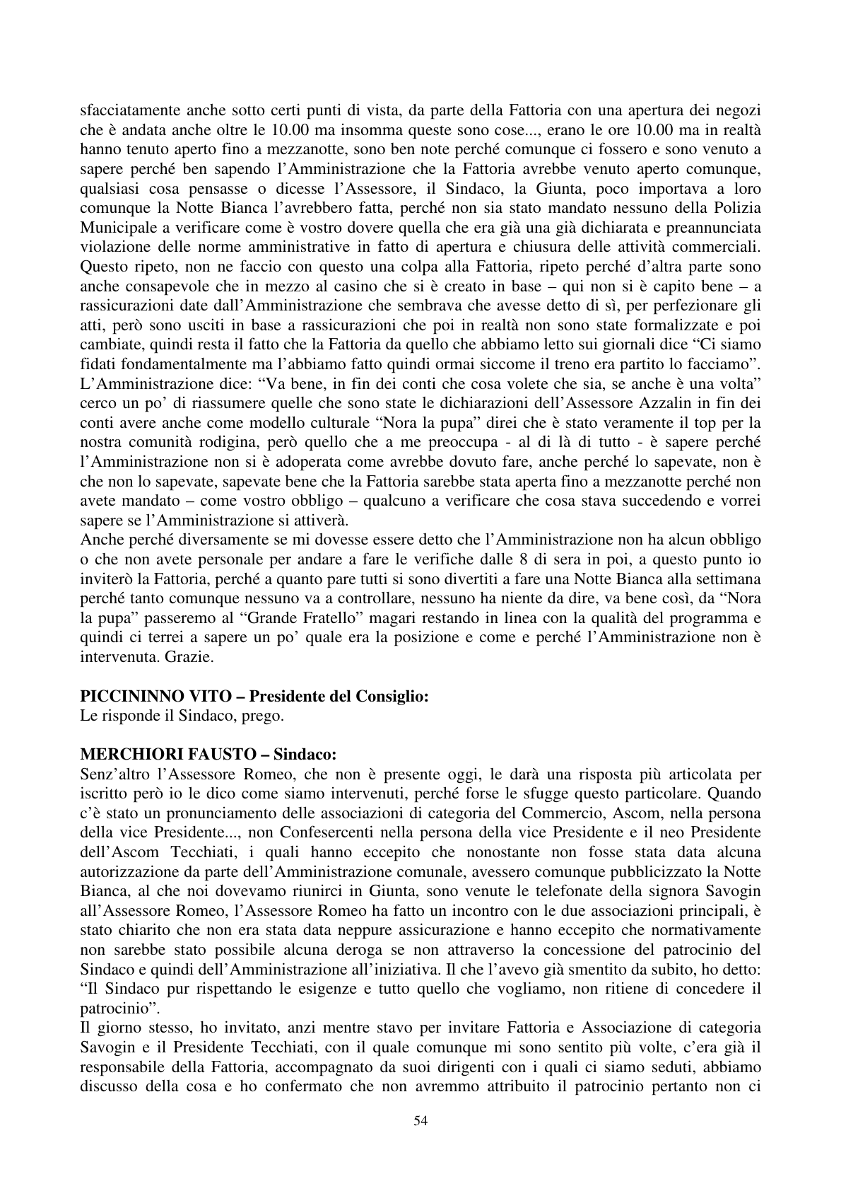 Pagina 55 del verbale