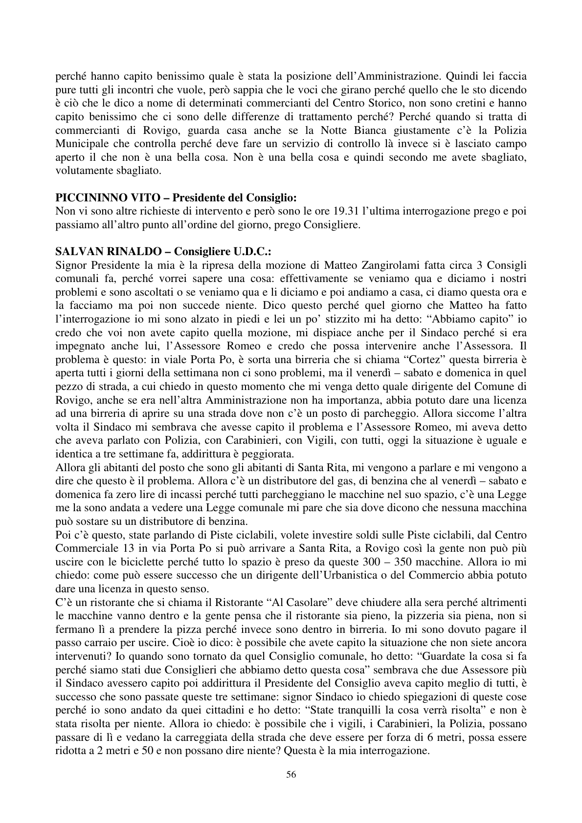 Pagina 57 del verbale