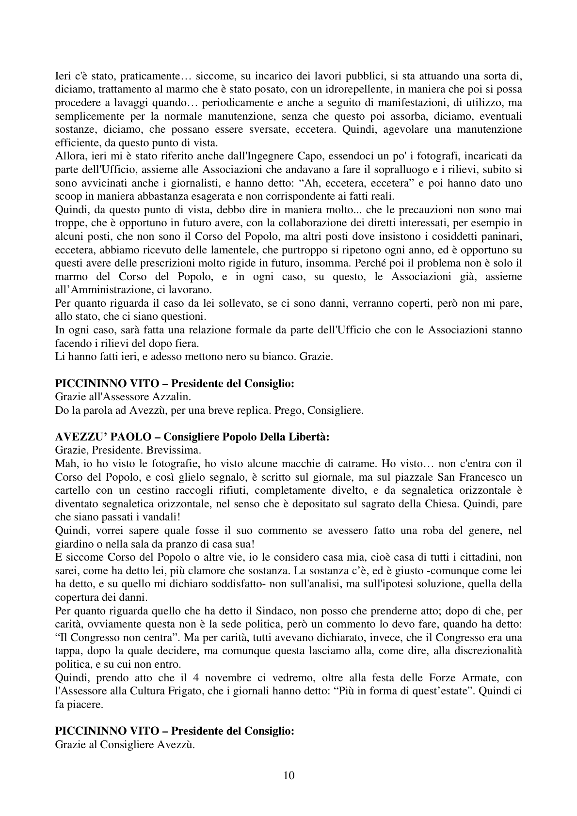 Pagina 10 del verbale