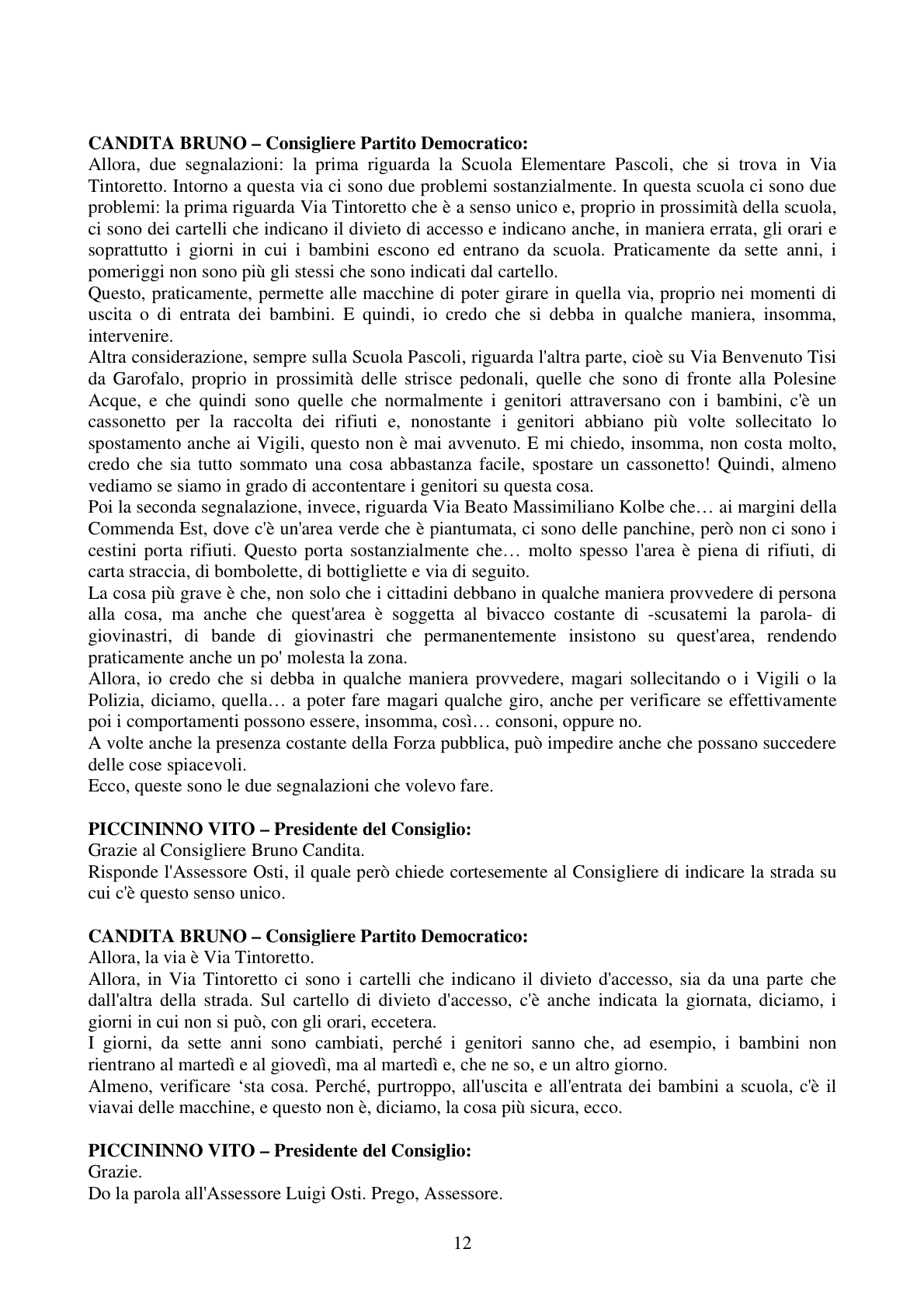 Pagina 12 del verbale