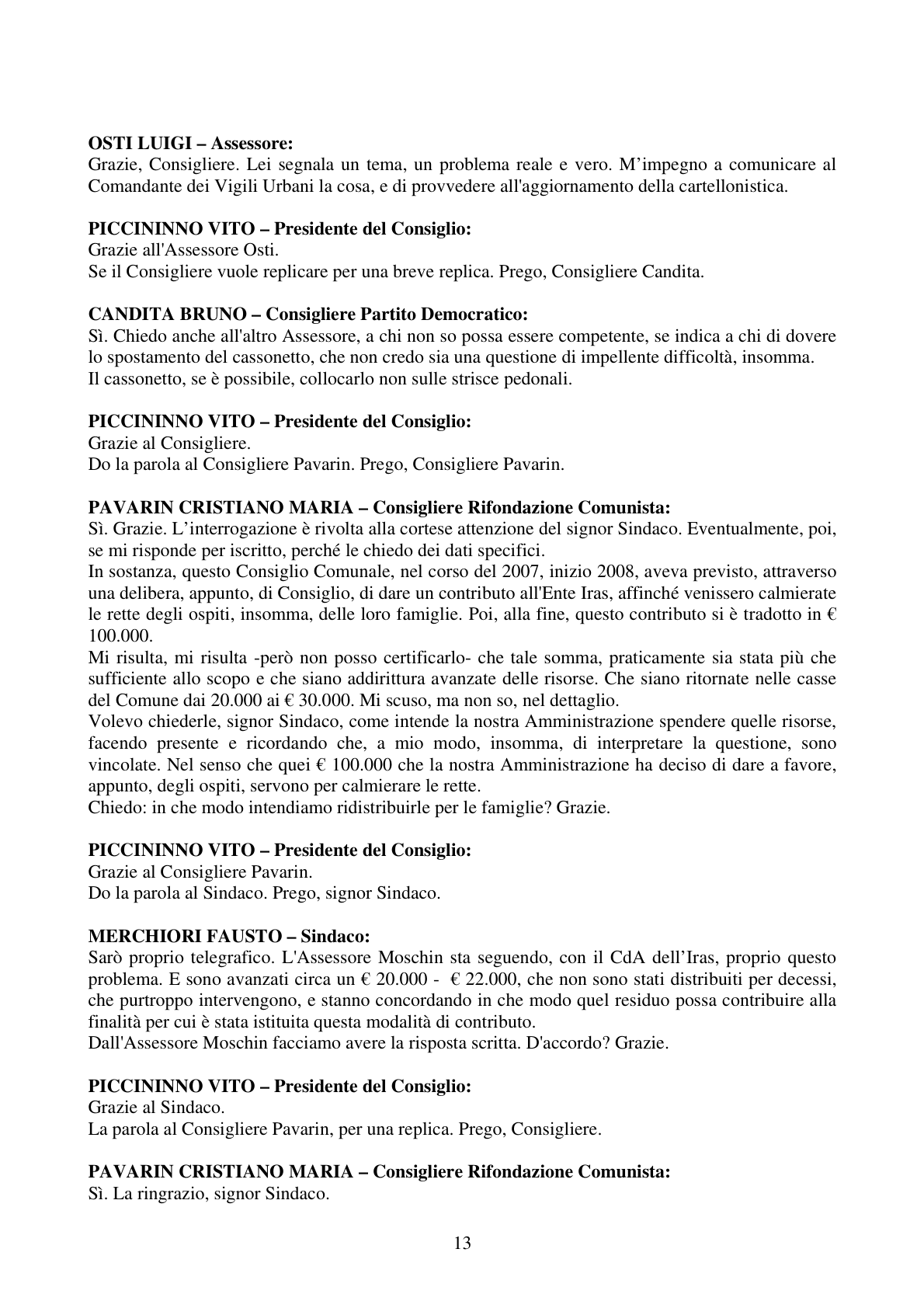 Pagina 13 del verbale