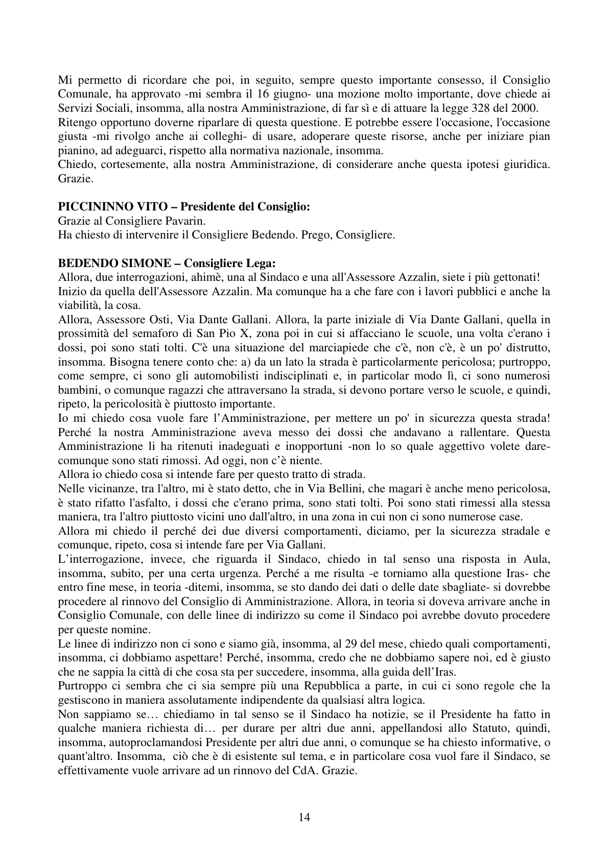 Pagina 14 del verbale