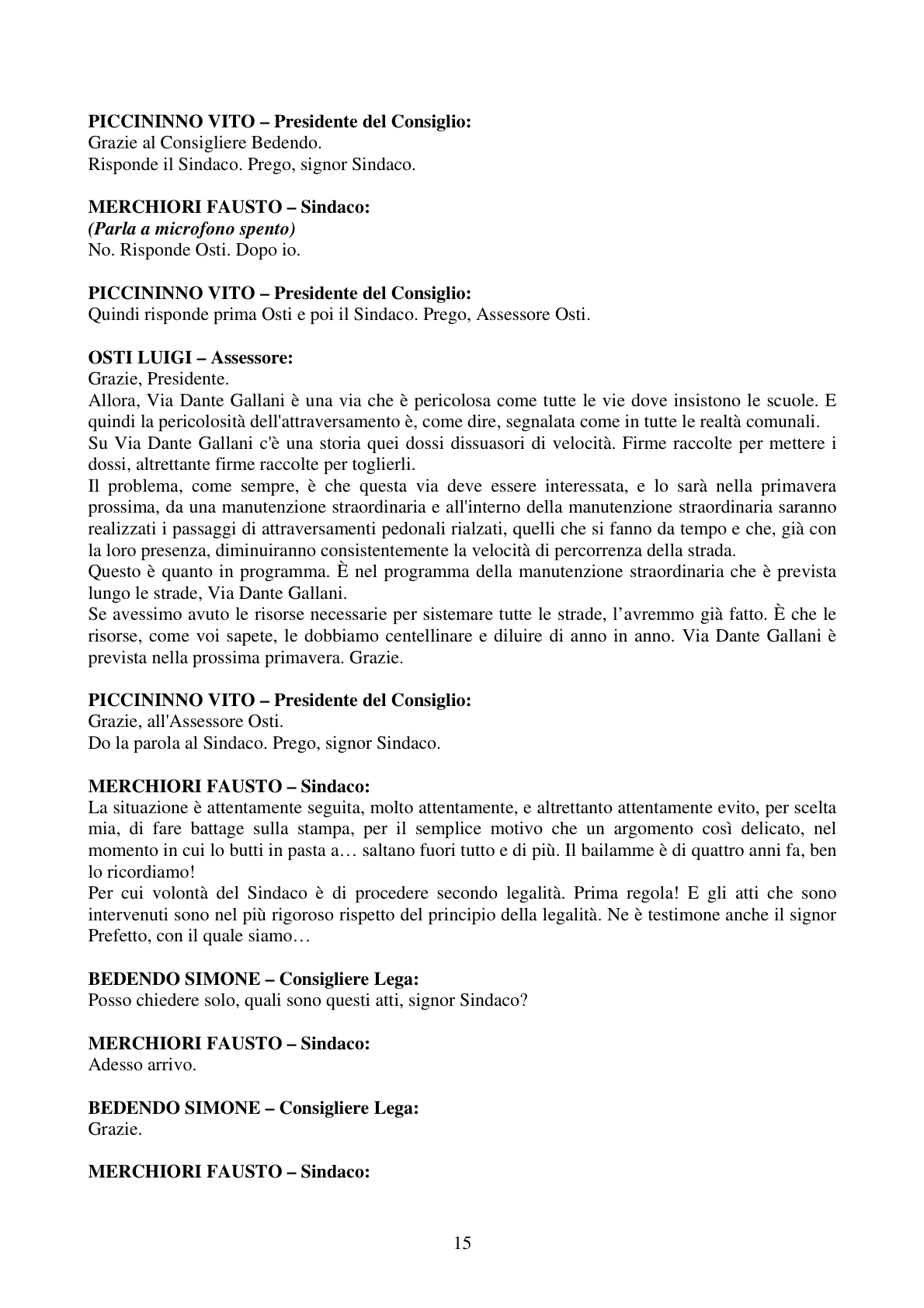 Pagina 15 del verbale