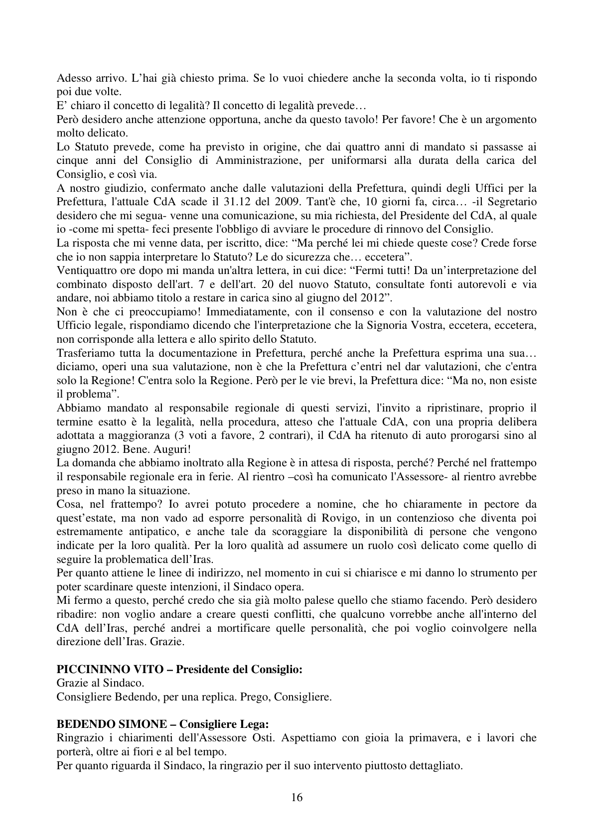 Pagina 16 del verbale