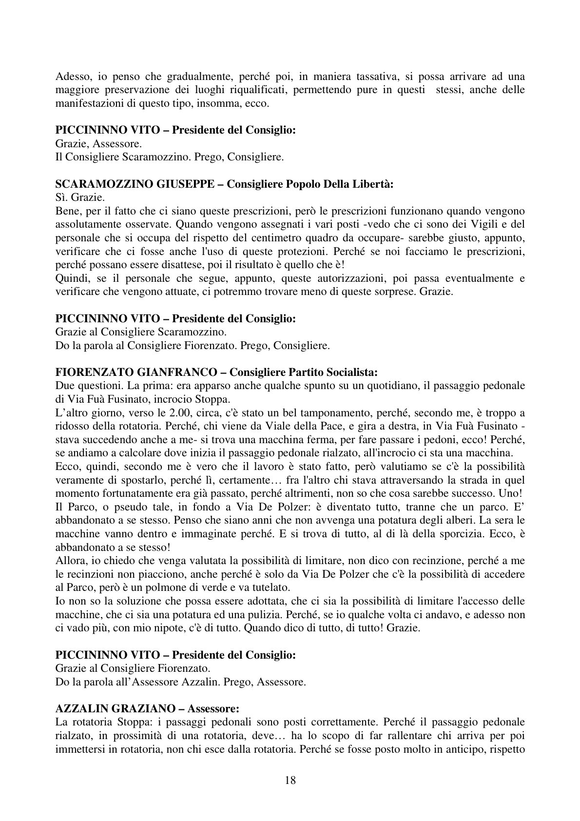 Pagina 18 del verbale