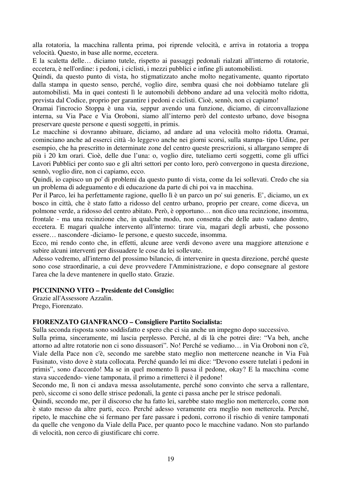 Pagina 19 del verbale