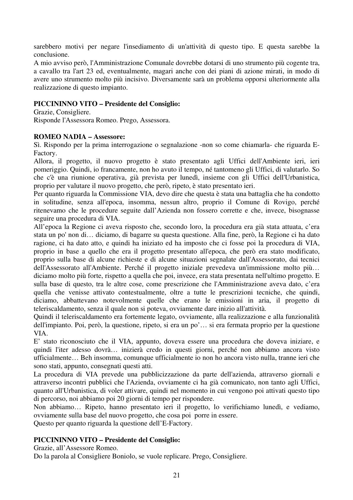 Pagina 21 del verbale