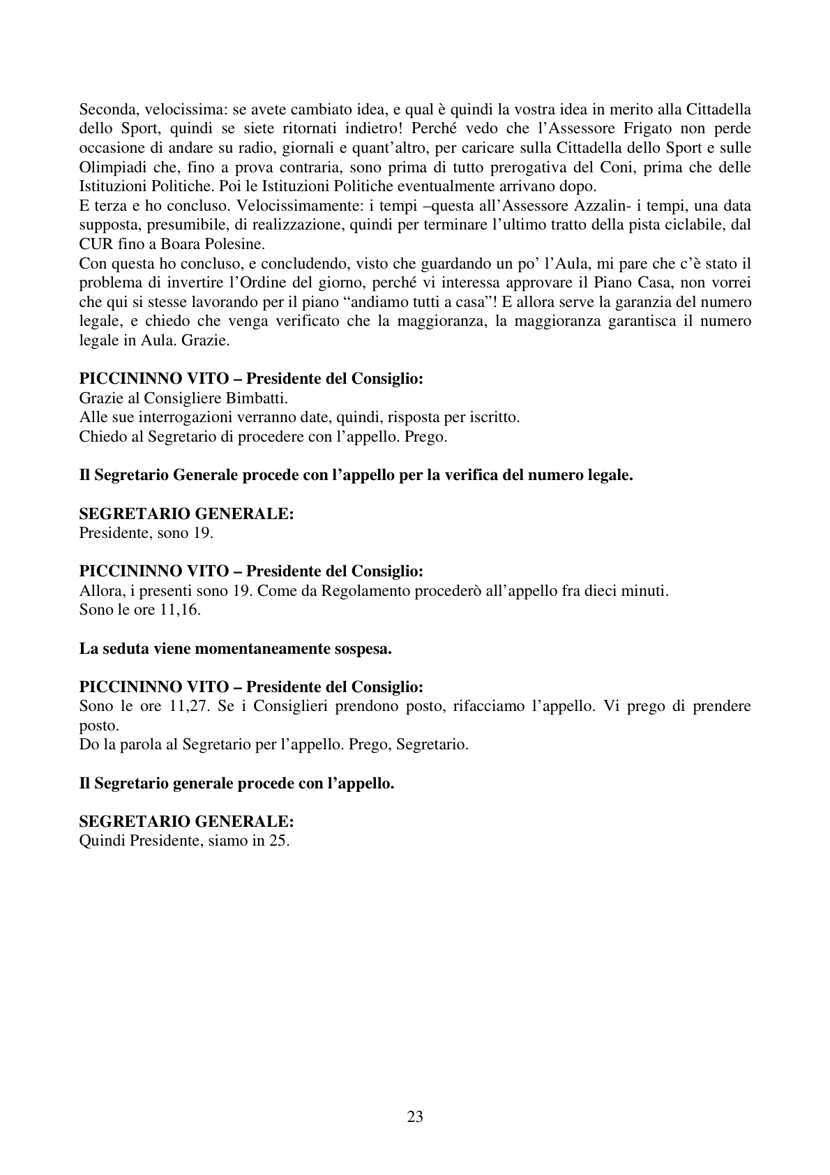 Pagina 23 del verbale