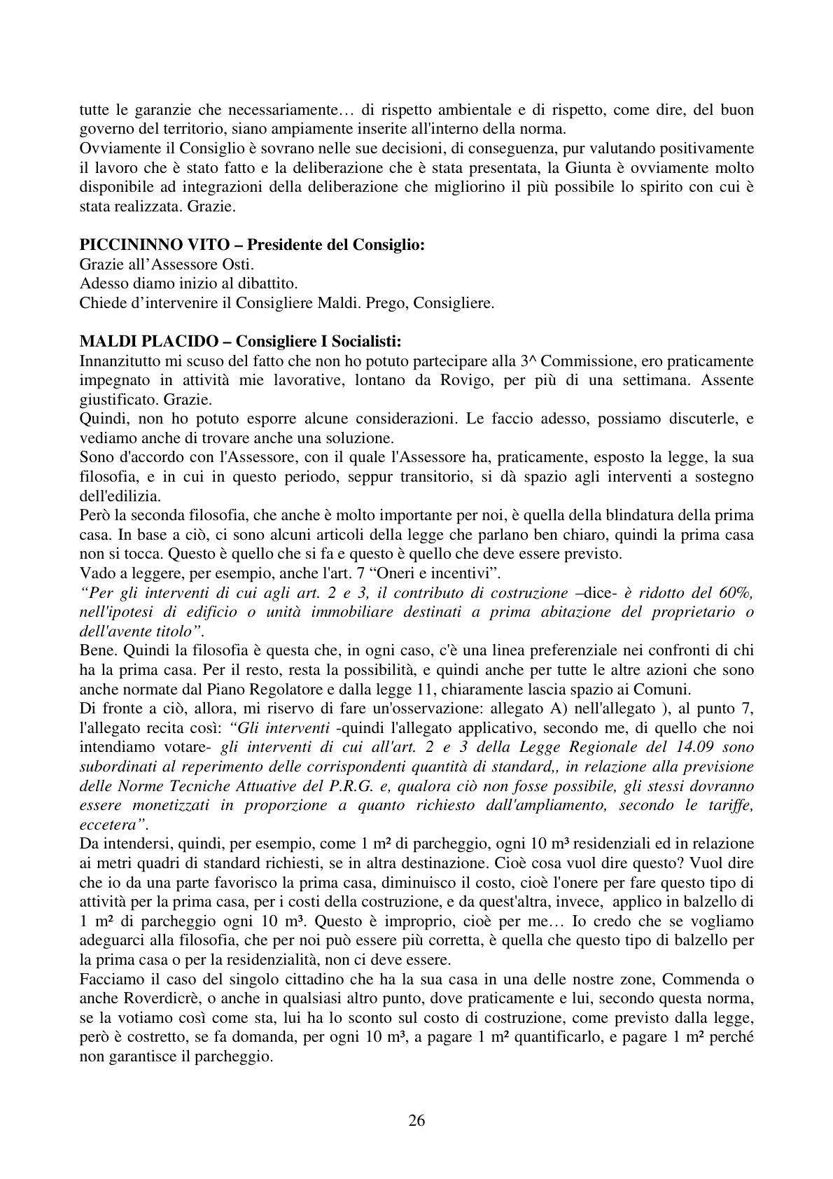 Pagina 26 del verbale