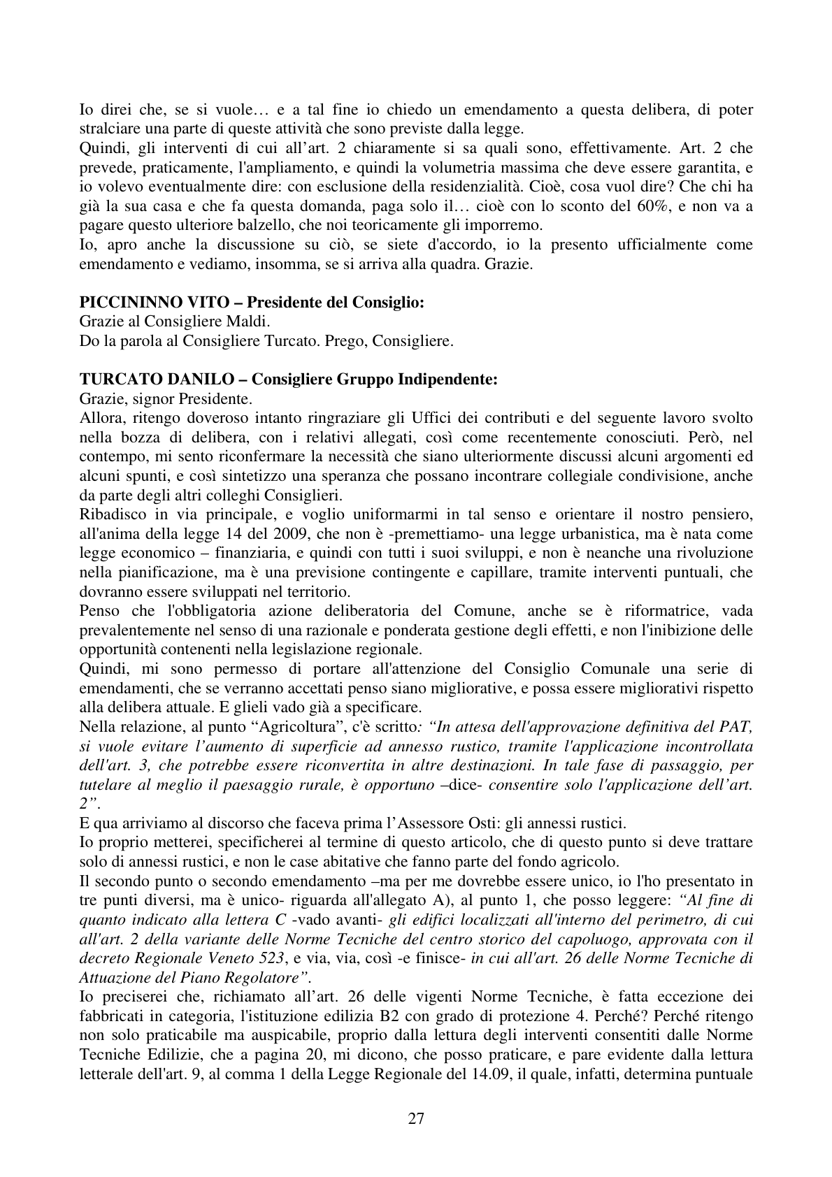 Pagina 27 del verbale