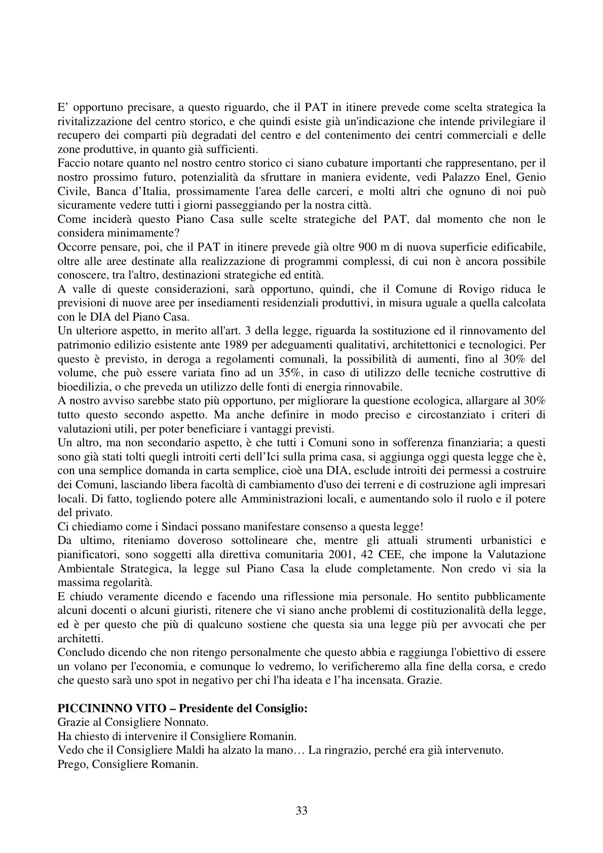 Pagina 33 del verbale