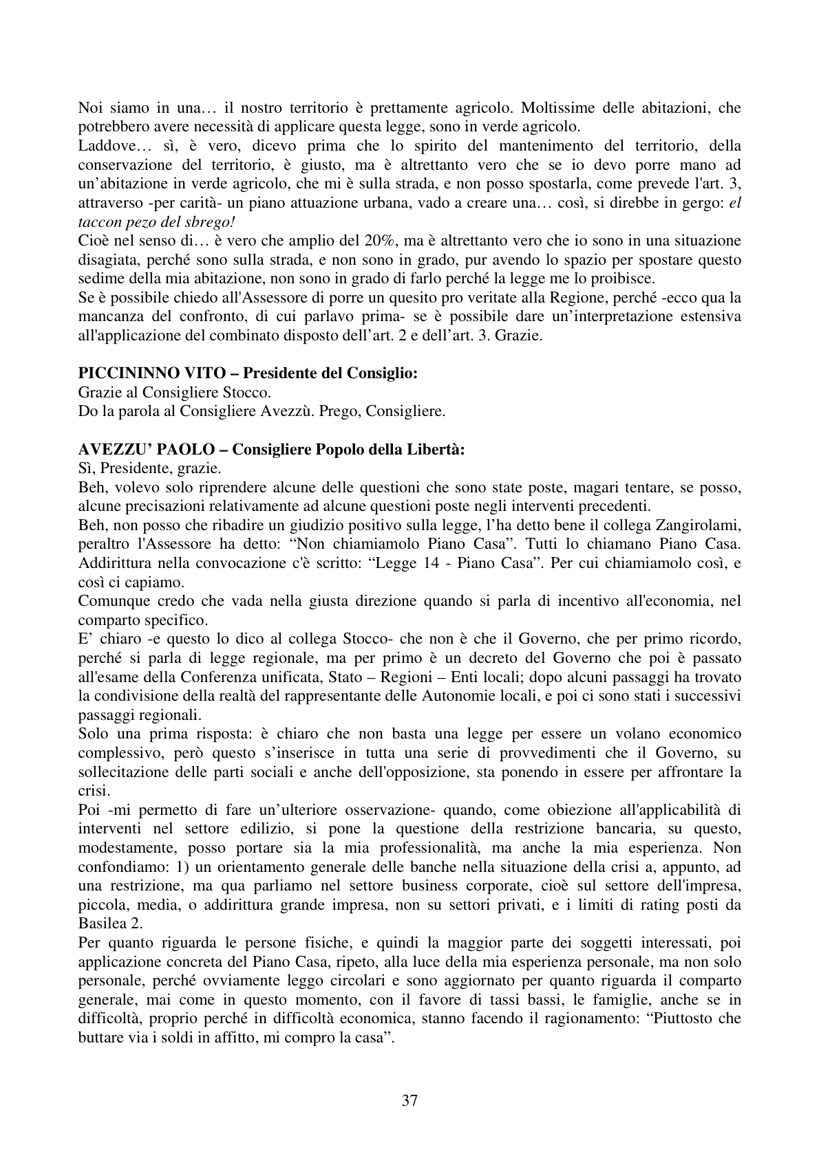 Pagina 37 del verbale