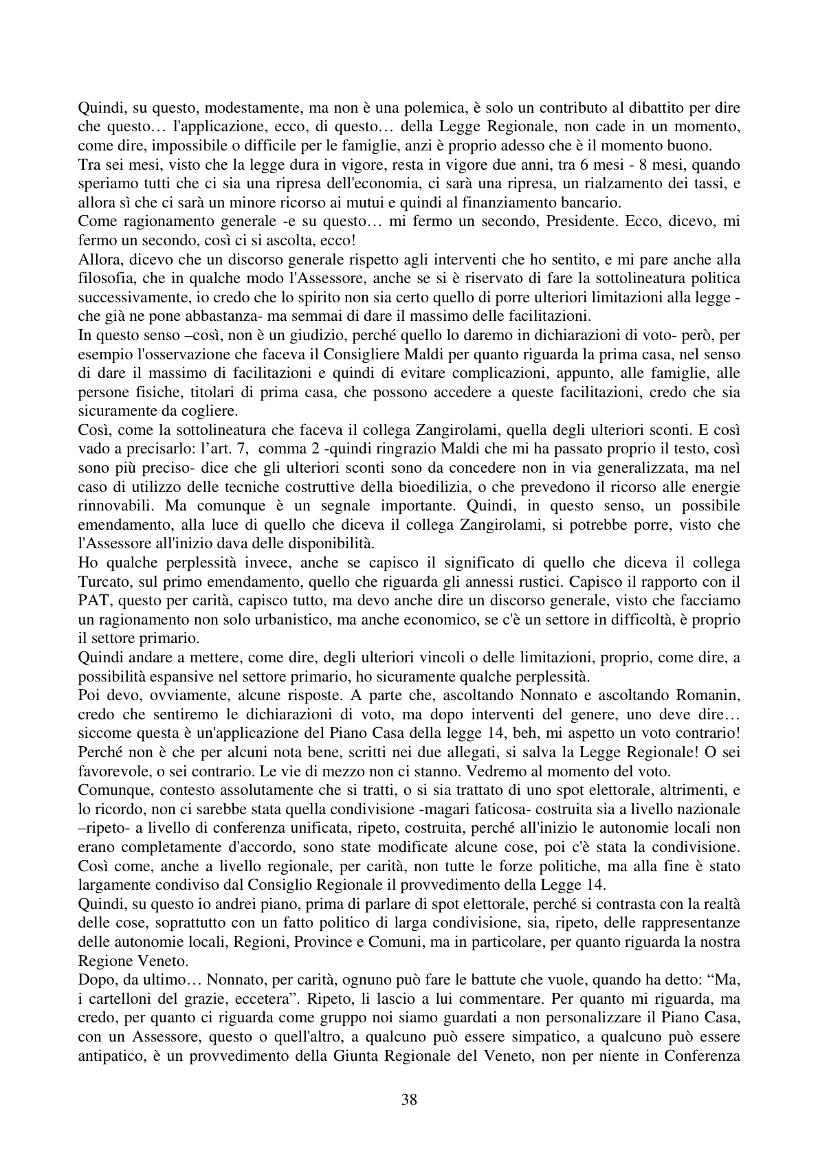 Pagina 38 del verbale