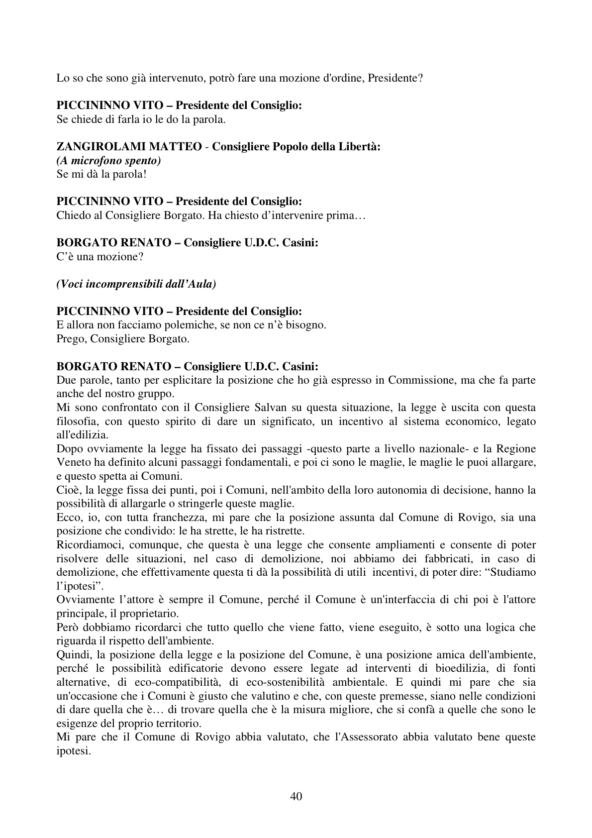 Pagina 40 del verbale