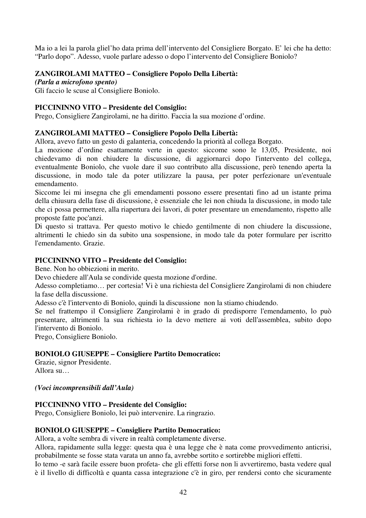 Pagina 42 del verbale