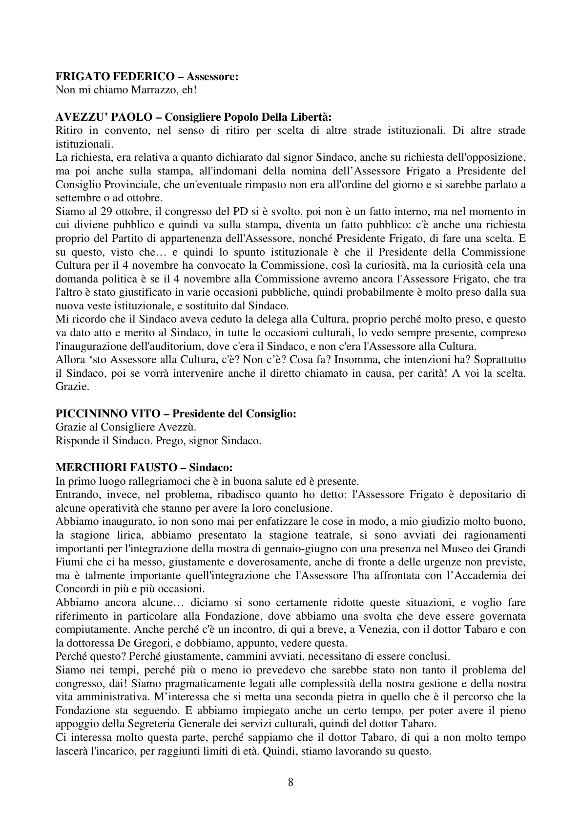 Pagina 8 del verbale