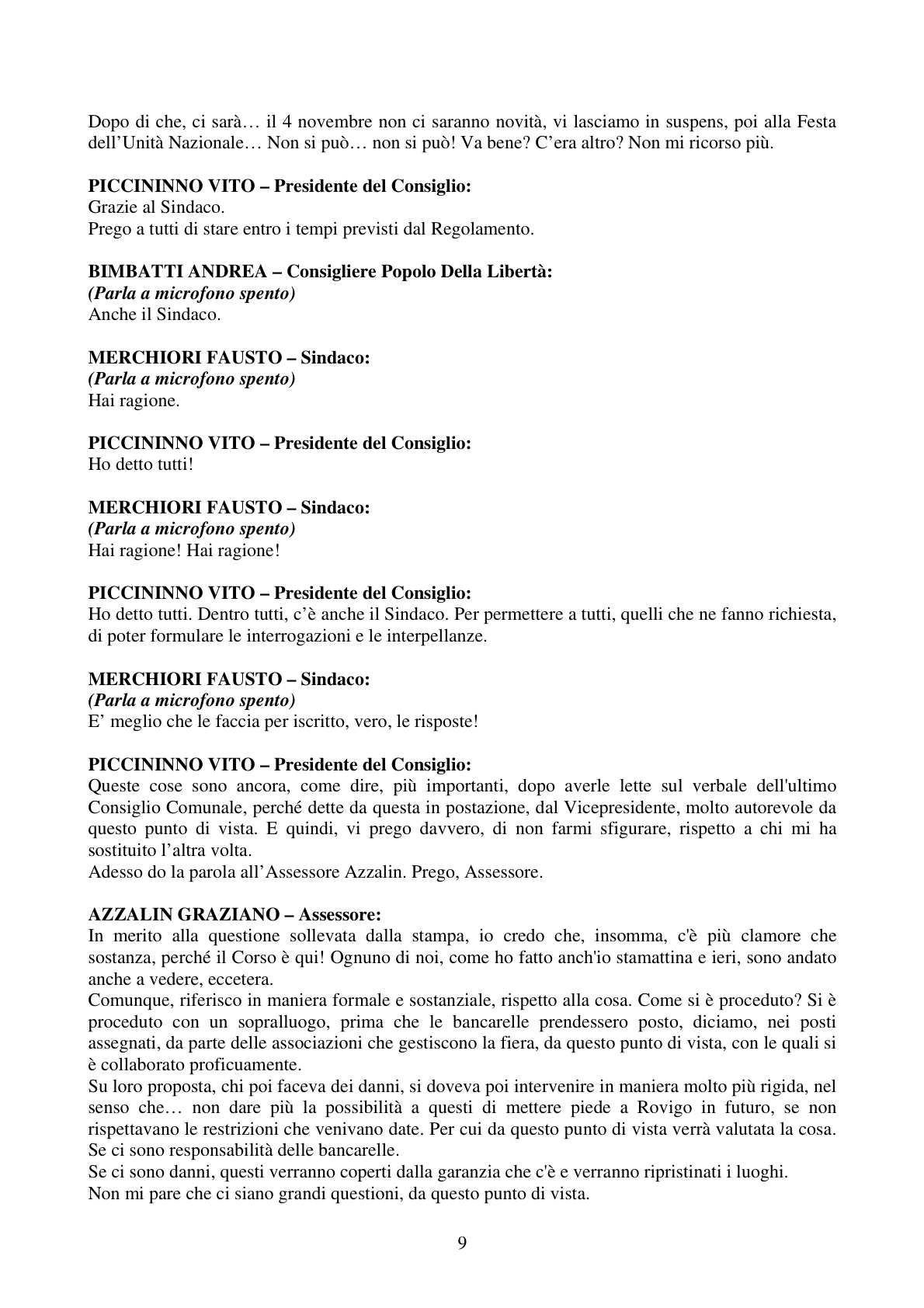Pagina 9 del verbale