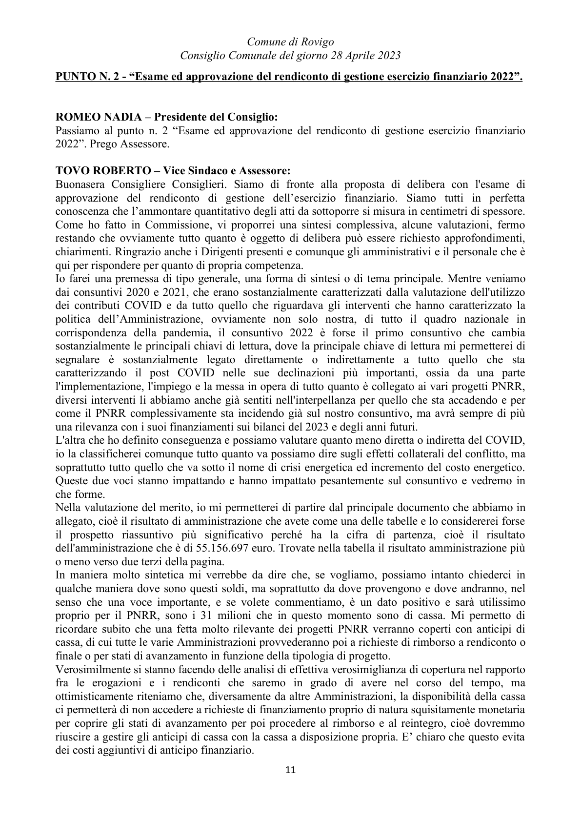 Pagina 11 del verbale