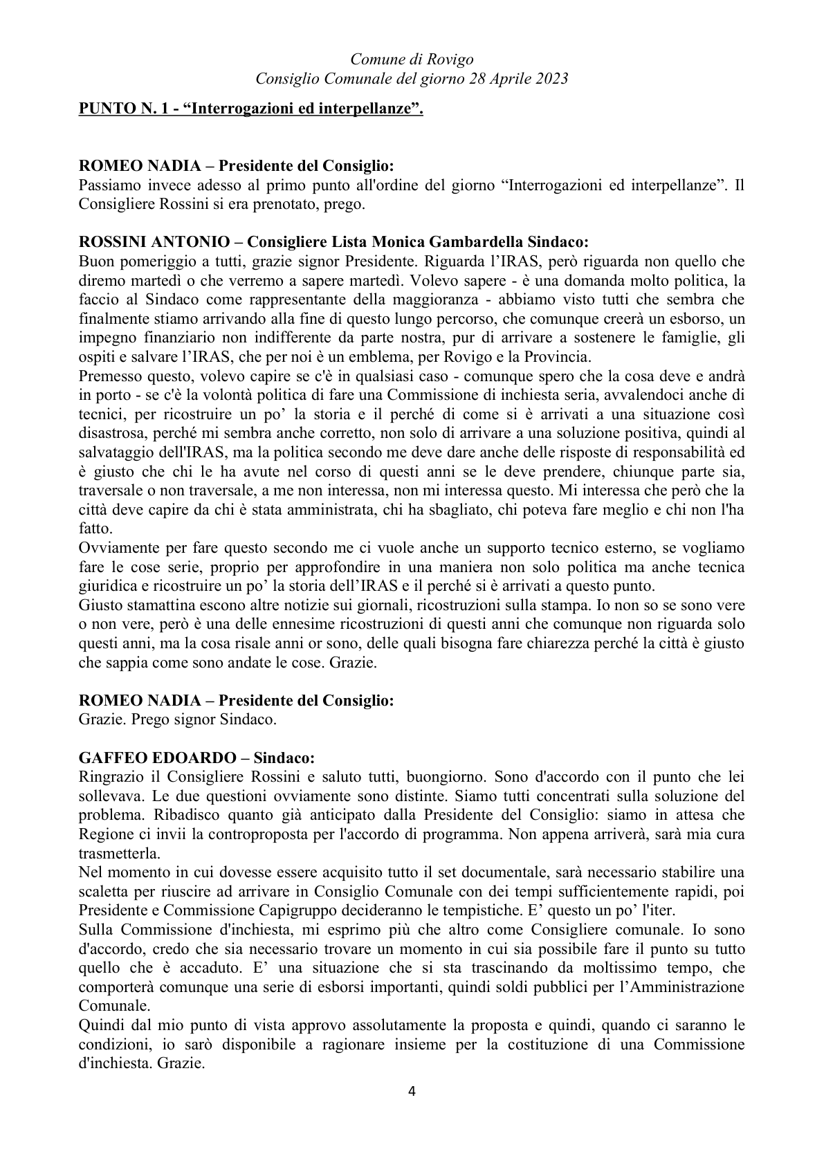 Pagina 4 del verbale