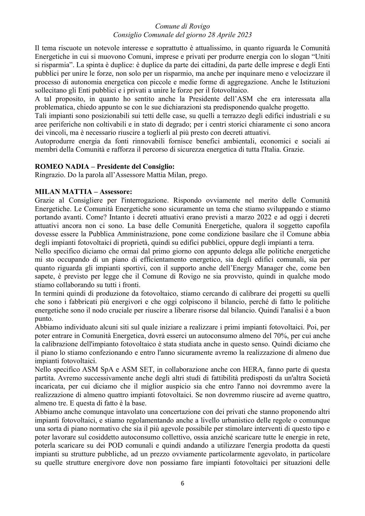 Pagina 6 del verbale