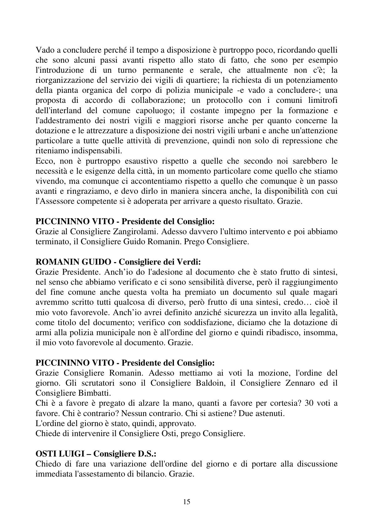 Pagina 15 del verbale