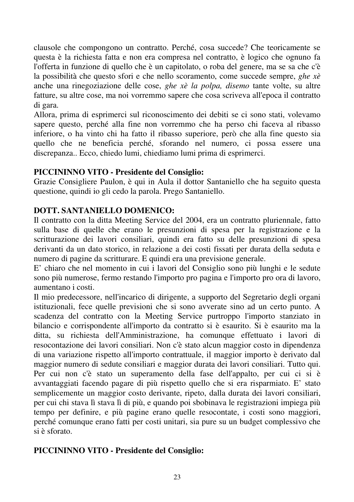 Pagina 23 del verbale