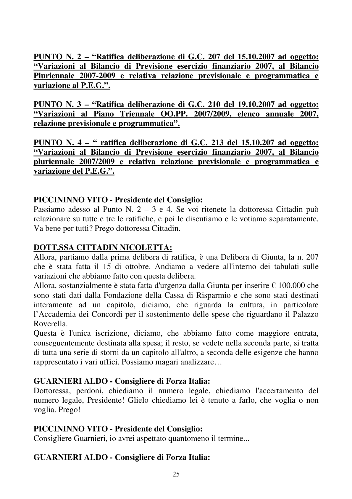 Pagina 25 del verbale