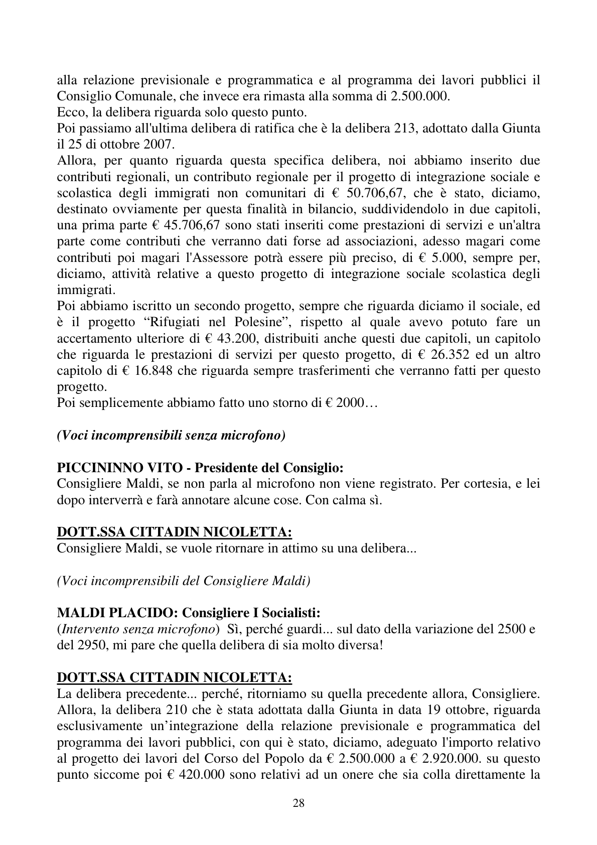 Pagina 28 del verbale